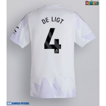 Camisa de Futebol Manchester United Matthijs de Ligt #4 Equipamento Secundário 2025-26 Manga Curta